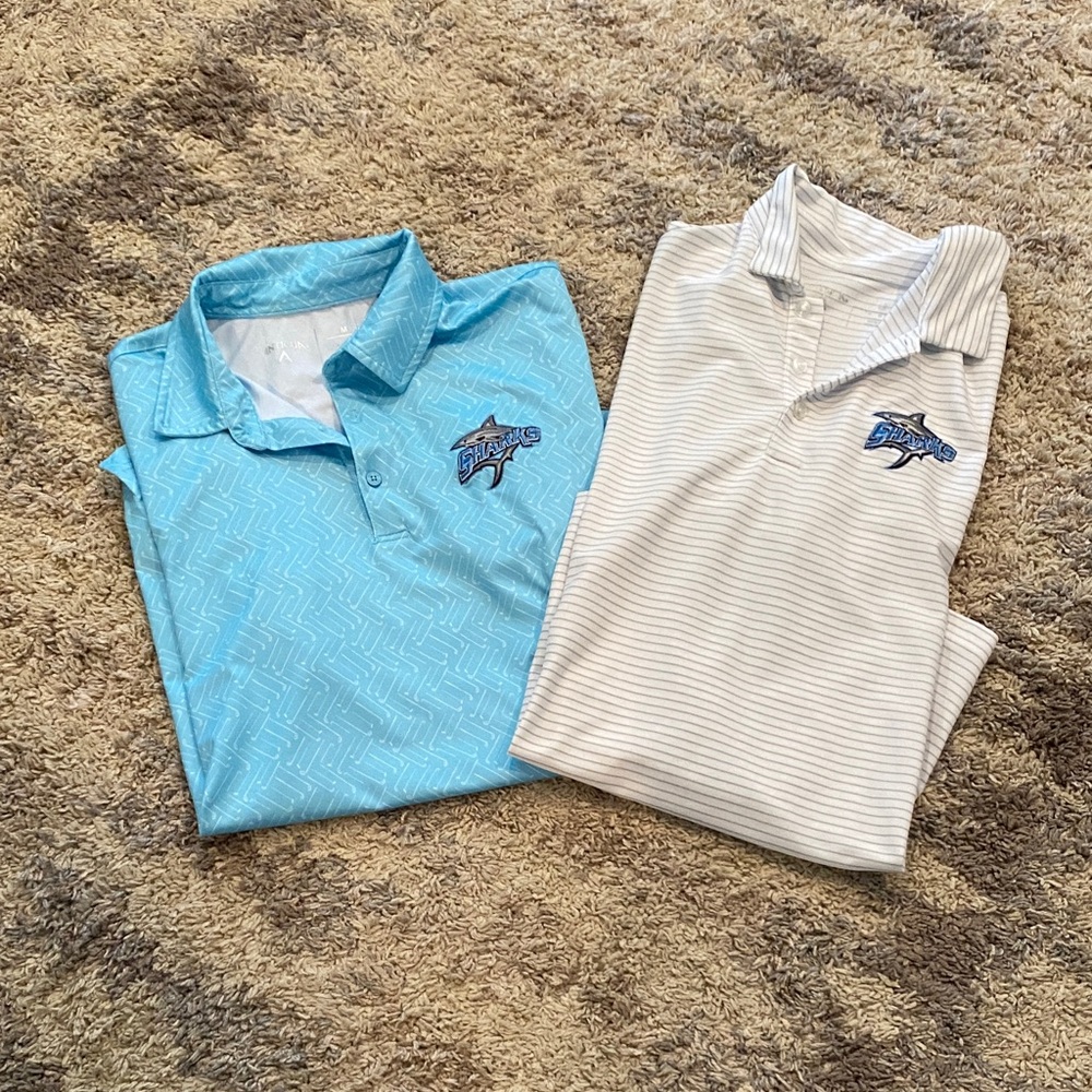 Bundle of two golf Antigua Light Blue Polo Shirt